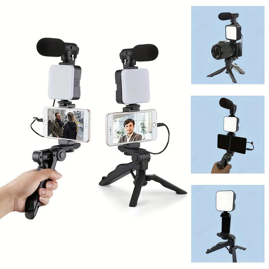 Micrófono con soporte para telefono