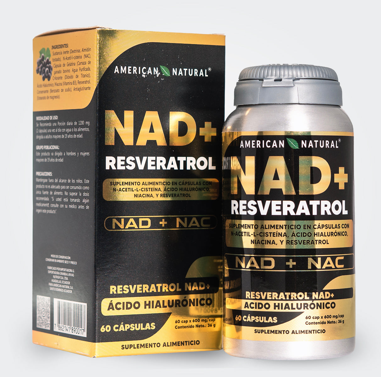 Nad Con Resveratrol Y Acido Hialuronico