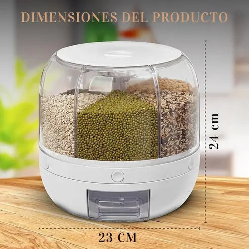 Dispensador de granos 360°