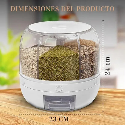 Dispensador de granos 360°
