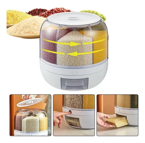 Dispensador de granos 360°