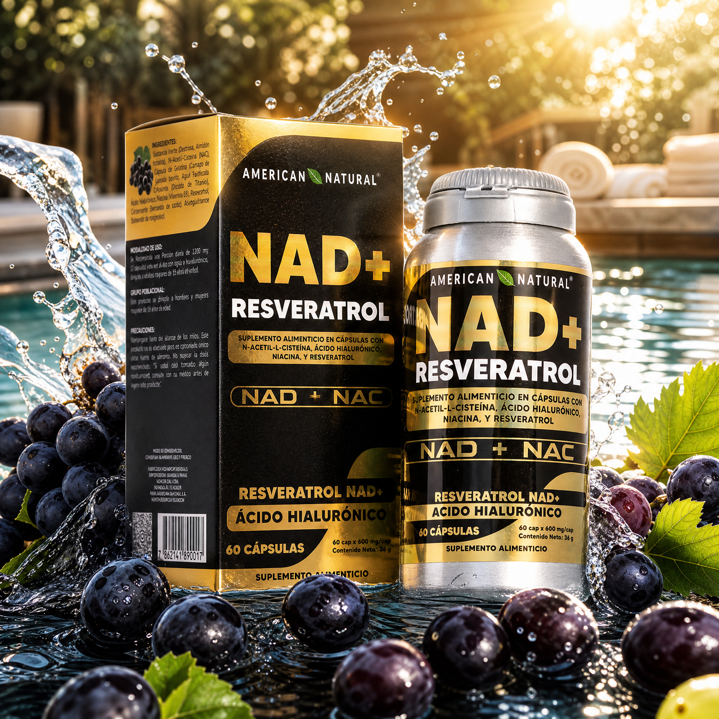 Nad Con Resveratrol Y Acido Hialuronico